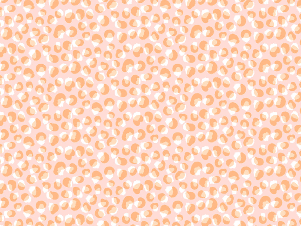 Leopard Print Pastel Peach Pattern