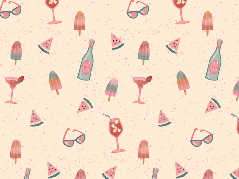 Popsicle Cocktail Waterbottle Sunglasses Watermelon Summer Pattern Popsicle Cocktail Waterbottle Sunglasses Watermelon Summer Pattern